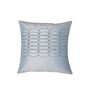 Sky Blue Textured Polyester 16 x 16 Inches Cushion Cover