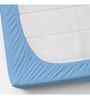 Sky Blue Solid 144 TC Cotton King Fitted Bedsheet Bedsheet 2 Pillow Shades Collection