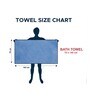 Sky Blue Solid 400 GSM Fiber Bath Towels (Set of 4)