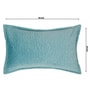 Sky Blue Solid Velvet 27x18 Inches Pillow Cover (1Pc)