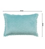 Sky Blue Solid Velvet 27x18 Inches Pillow Cover (1Pc)