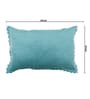 Sky Blue Solid Velvet 27x18 Inches Pillow Cover (1Pc)