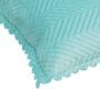 Sky Blue Solid Velvet 27x18 Inches Pillow Cover (1Pc)
