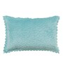 Sky Blue Solid Velvet 27x18 Inches Pillow Cover (1Pc)