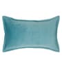 Sky Blue Solid Velvet 27x18 Inches Pillow Cover (1Pc)