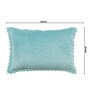 Sky Blue Solid Velvet 27x18 Inches Pillow Covers (Set of 2)