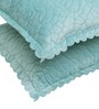 Sky Blue Solid Velvet 27x18 Inches Pillow Covers (Set of 2)