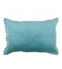 Sky Blue Solid Velvet 27x18 Inches Pillow Covers (Set of 2)