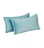 Sky Blue Solid Velvet 27x18 Inches Pillow Covers (Set of 2)