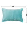 Sky Blue Solid Velvet 27x18 Inches Pillow Covers (Set of 2)