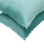 Sky Blue Solid Velvet 27x18 Inches Pillow Covers (Set of 2)