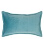Sky Blue Solid Velvet 27x18 Inches Pillow Covers (Set of 2)