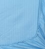 Sky blue Striped 300 TC Cotton Blend Double Bedsheet with 2 Pillow covers