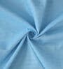 Sky blue Striped 300 TC Cotton Blend Double Bedsheet with 2 Pillow covers