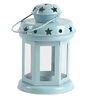 Sky Blue Metal Hanging Tea Light Holder
