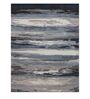 Grey Abstract Viscose 4 ft x 6 ft Hand Tufted Carpet