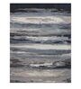 Grey Abstract Viscose 5 ft x 7 ft Hand Tufted Carpet