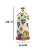 Sky Cruiser Hand Painted White Glass Shade Table Lamp