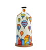 Sky Cruiser Hand Painted White Glass Shade Table Lamp