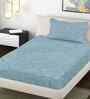 Sky Ethnic 300 TC Cotton Blend Embossed Single Bedsheet with 1 Pillow Cover