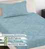 Sky Ethnic 300 TC Cotton Blend Embossed Single Bedsheet with 1 Pillow Cover