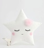 White Cotton Blend Moon Cloud & Star Shaped Pillows (Set of 3)