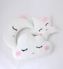 White Cotton Blend Moon Cloud & Star Shaped Pillows (Set of 3)