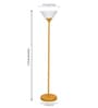 Sky Inverted Standing Lamps with Acrylic Shade, Modern Floor Lamp, Straight Gold
