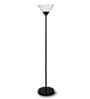 Sky Inverted Standing Lamps with Acrylic Shade,Modern Floor Lamp, Straight Black