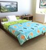 Sky Olive Microfiber Geometric 120 Gsm Single Comforter