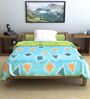 Sky Olive Microfiber Geometric 120 Gsm Single Comforter