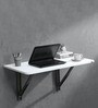 Sky Large Wall Mounted Table in Frosty White Finish