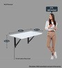 Sky Large Wall Mounted Table in Frosty White Finish