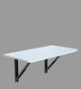 Sky Large Wall Mounted Table in Frosty White Finish