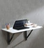 Sky Large Wall Mounted Table in Frosty White Finish