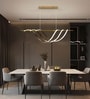 Skylar 70W | 100 Cm|Gold |Height Adjustable | 3 Light Mode | Modern LED Ceiling Chandelier for Living Room, Dining, Bedroom, Hall, Kitchen, Office,Luxury Decorative Lighting