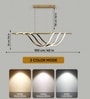 Skylar 70W | 100 Cm|Gold |Height Adjustable | 3 Light Mode | Modern LED Ceiling Chandelier for Living Room, Dining, Bedroom, Hall, Kitchen, Office,Luxury Decorative Lighting