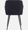 Skyler Velvet Fabric Arm Chair In Black Color