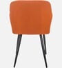 Skyler Velvet Fabric Arm Chair In Orange Color