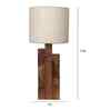 Skyline Wooden Table Lamp with Jute Shade & Brown Base