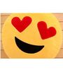 Heart Smiley Cushion in Yellow Colour