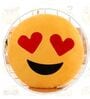 Heart Smiley Cushion in Yellow Colour