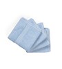 Skywave Blue 100% Organic Cotton Solid 550 GSM Face Towels (4 Pc)