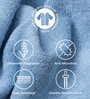 Skywave Blue 100% Organic Cotton Solid 550 GSM Face Towels (4 Pc)