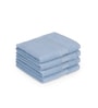 Skywave Blue 100% Organic Cotton Solid 550 GSM Face Towels Pack of 4