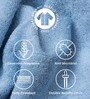 Skywave Blue 100% Organic Cotton Solid 550 GSM Hand Towels Pack of 2