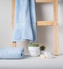 Skywave Blue 100% Organic Cotton Solid 650 GSM Bath Towel Pack of 1