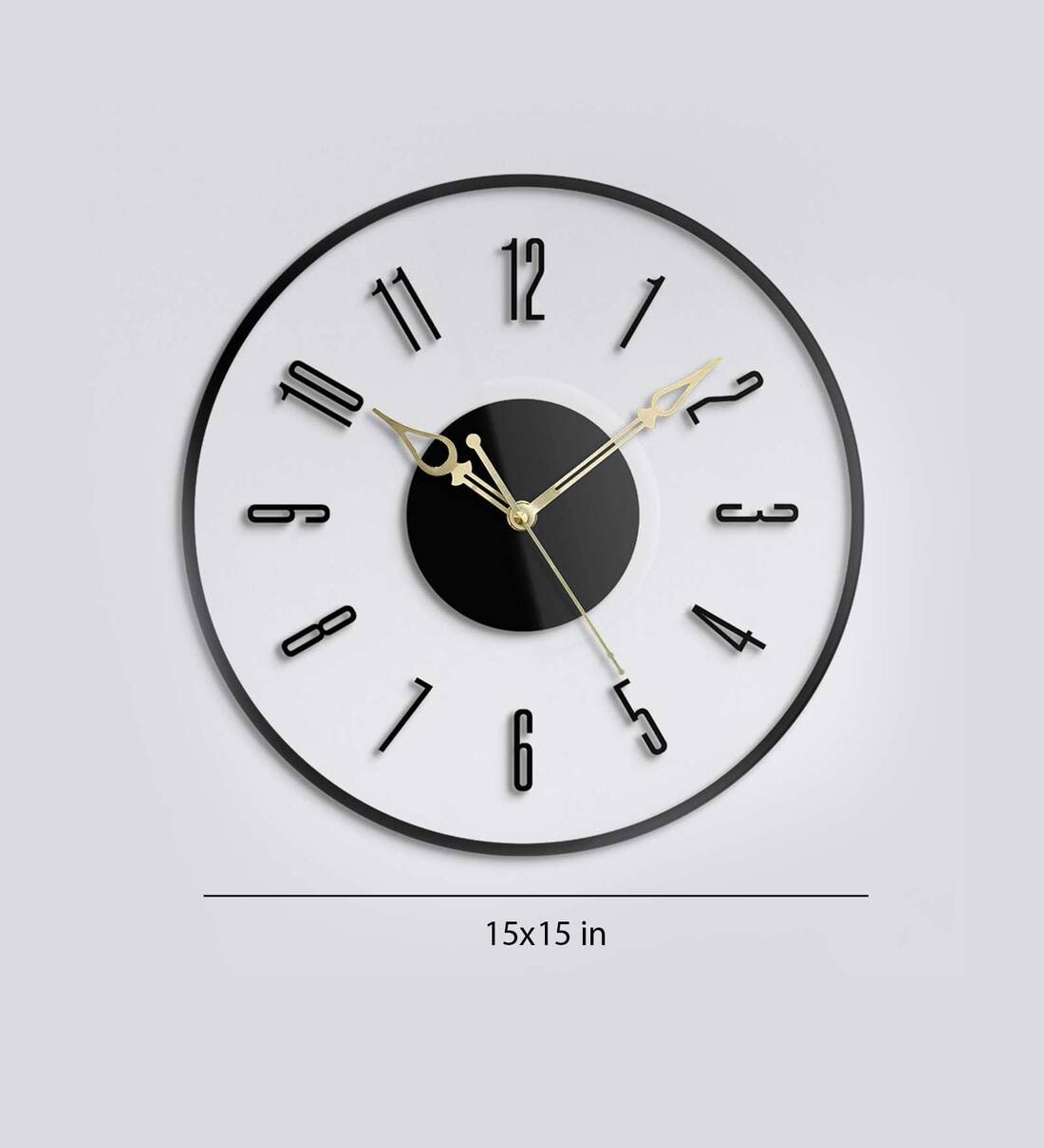 Buy Sleek Numeric Round Acrylic Wall Clock by The Next Decor Online