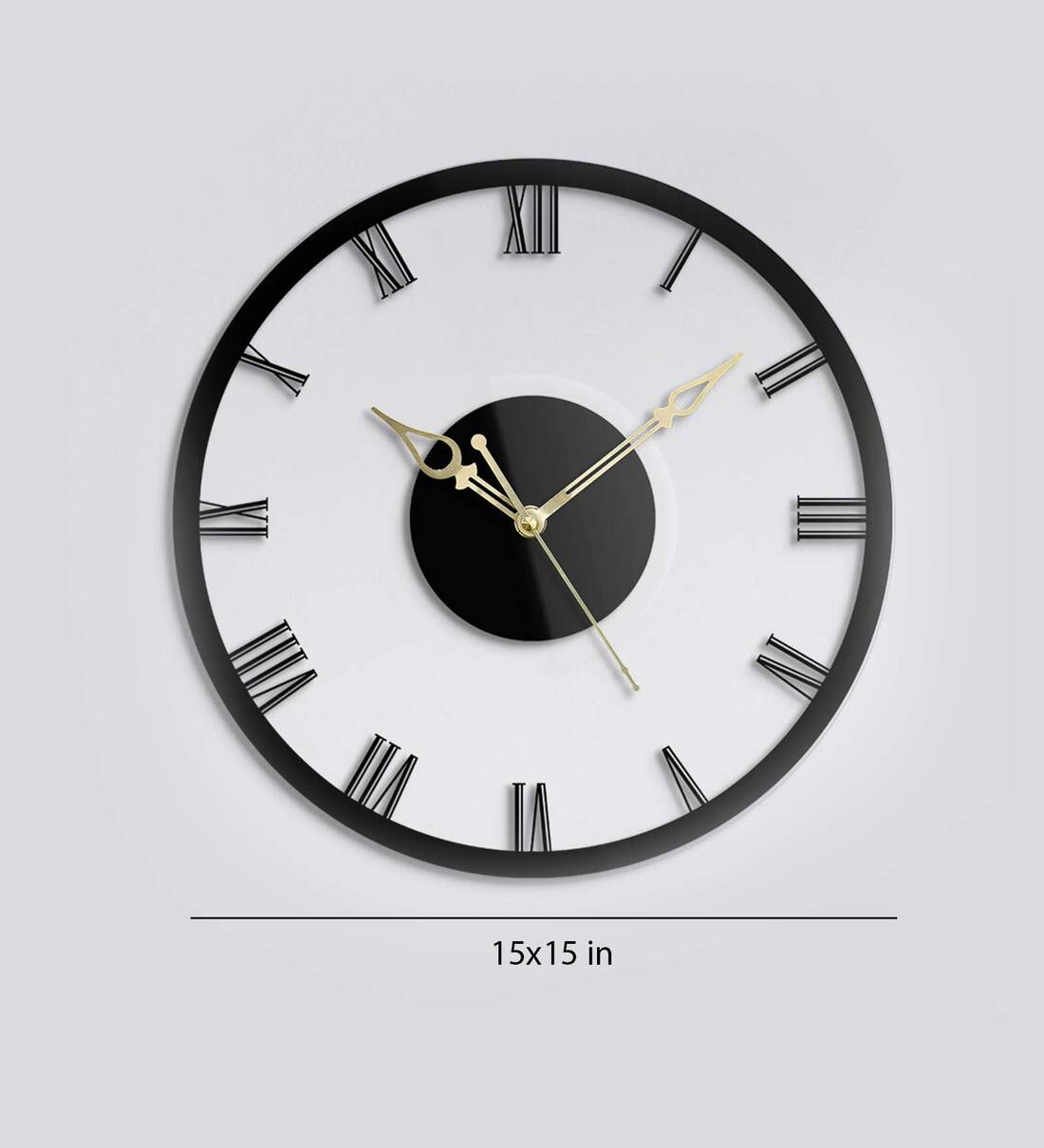 Buy Multicolour Acrylic Sleek Roman Modern Wall Clock Online Modern