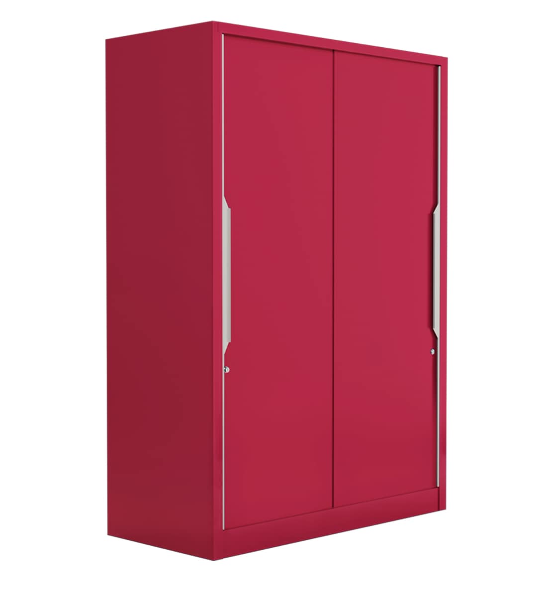 Buy Slide N Store Metal Sliding Door Wardrobe in Tex Blush Red Finish